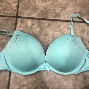 Smart & Sexy seafoam bra with rhinestone